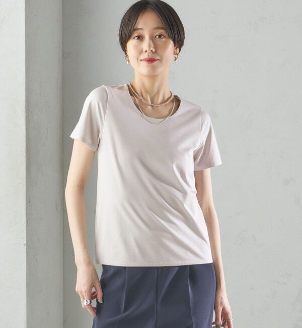 SHIPS for women「〈手洗い可能〉SORONA(R) クルーネック TEE」|Tシャツ・カットソー|