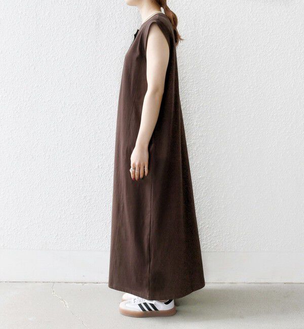 SHIPS any「SHIPS any:〈洗濯機可能〉USAコットン ヘンリーネック Aライン ワンピース」|ワンピース|