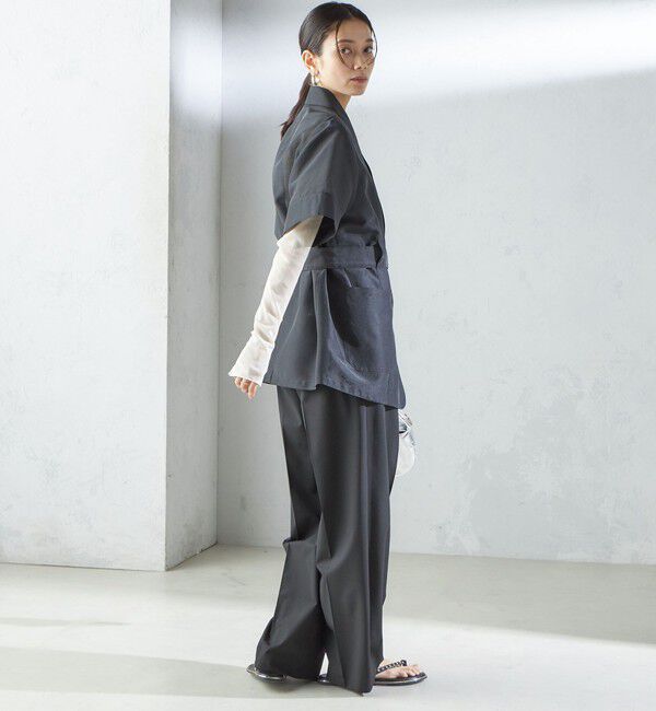 SHIPS for women「【SHIPS別注】APUPIL:〈洗濯機可能〉シアー 半袖 ジャケット」|テーラードジャケット|