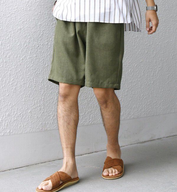 SHIPS any「SHIPS any:〈洗濯機可能〉リネンライク イージー ショーツ (セットアップ対応)◇」|その他|