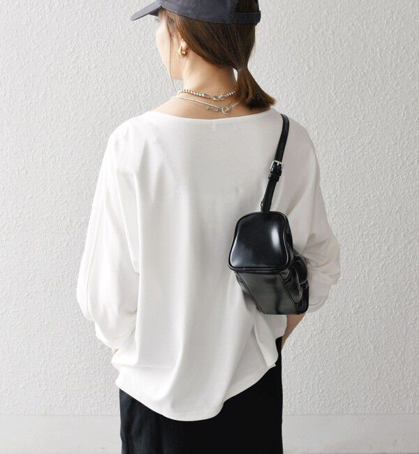 SHIPS any「SHIPS any:〈接触冷感/汗染み防止加工/洗濯機可能〉ボートネック ワイド ロンTEE」|Tシャツ・カットソー|