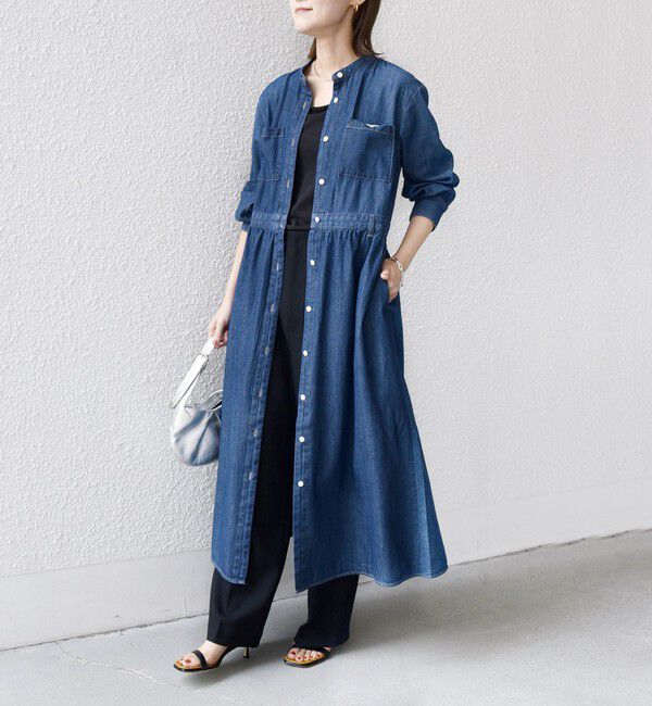 SHIPS for women「〈洗濯機可能〉ライトオンス デニム ウエスト 切替 ワンピース」|ワンピース|