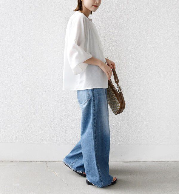 SHIPS for women「〈手洗い可能〉シアー タンブラー デザイン ギャザー ブラウス」|シャツ・ブラウス|