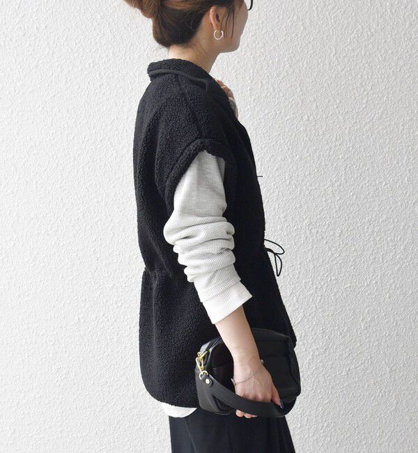 SHIPS any「SHIPS any:〈洗濯機可能〉ボア フリース スタンド ベスト」|ダウンベスト・ベスト|