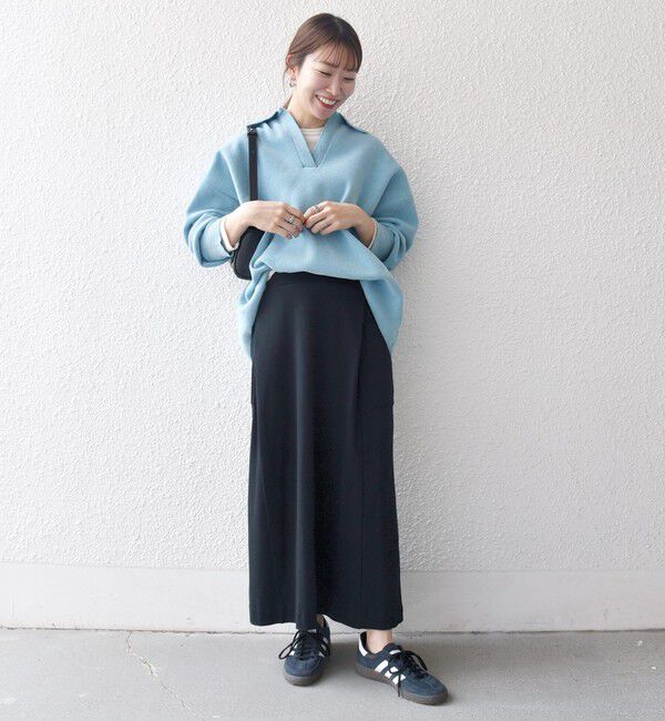 SHIPS any「SHIPS any:〈手洗い可能〉モールヤーン スキッパー ポロ ニット プルオーバー」|ニット・セーター|