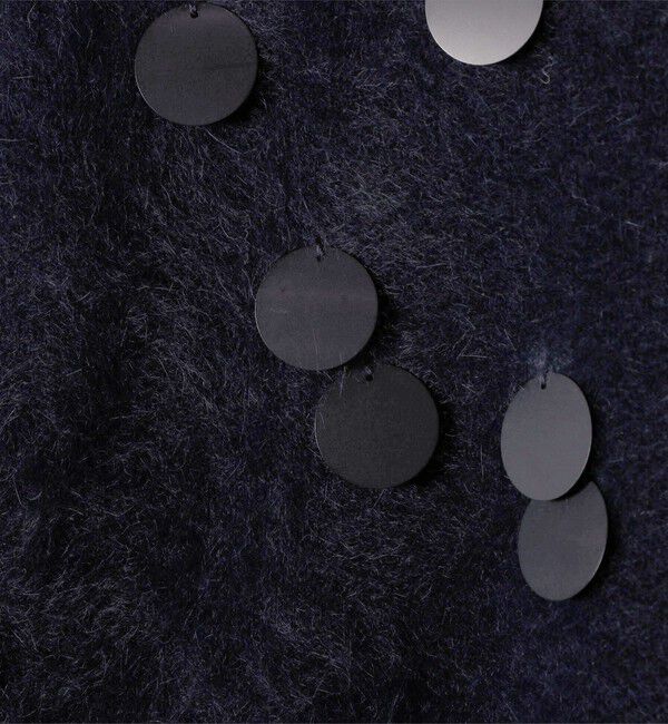 SHIPS for women「〈手洗い可能〉フォックス スパンコール クルーネック ニット」|ニット・セーター|