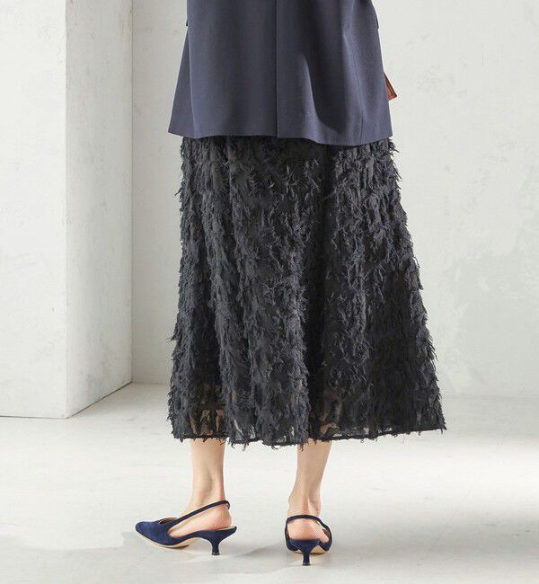 SHIPS for women「〈手洗い可能〉シアー カット ジャカード フレア スカート（セレモニー対応可）」|スカート|