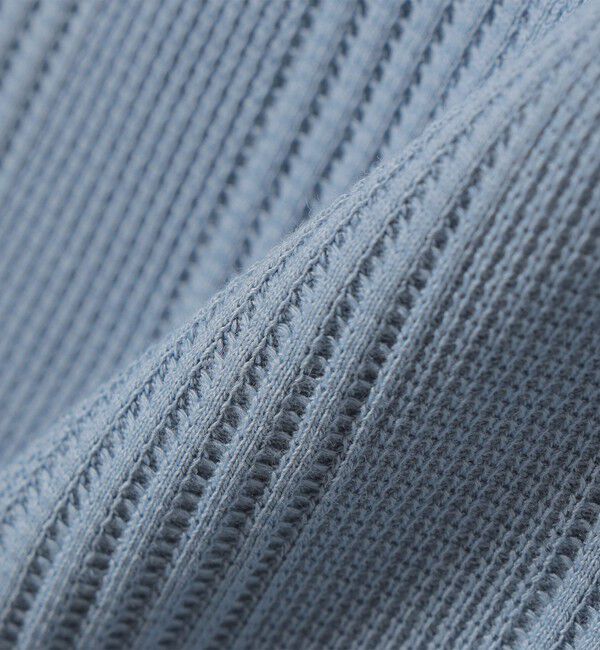 SHIPS Colors 「SHIPS Colors:〈手洗い可能〉変形ワッフル Vネック プルオーバー」|Tシャツ・カットソー|