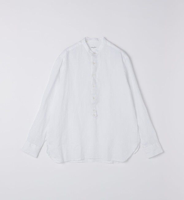 SHIPS「【SHIPS別注】Salvatore Piccolo バンドカラー プルオーバー リネン シャツ」|シャツ・ブラウス|ホワイト