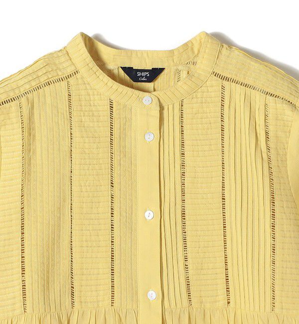 SHIPS Colors 「《予約》SHIPS Colors:〈手洗い可能〉コットン ピンタック ジョイント シャツ2◆」|シャツ・ブラウス|