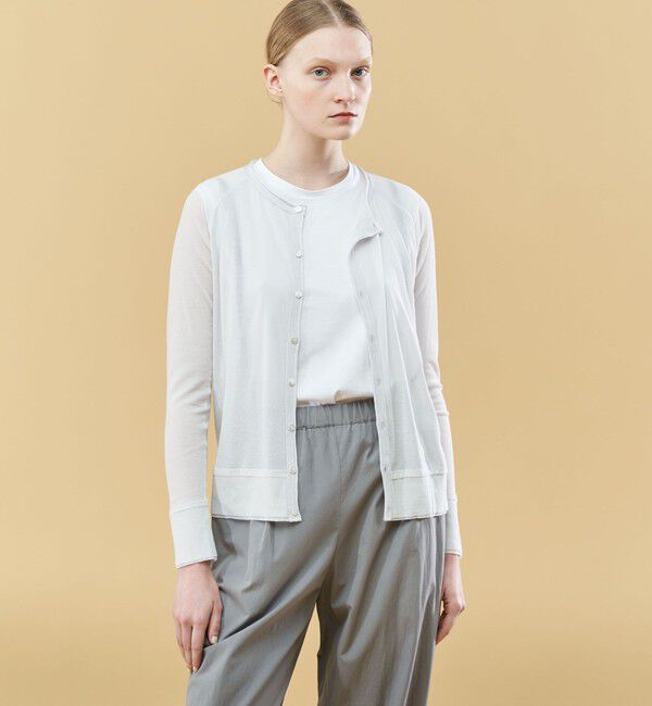 GALERIE VIE「ガーゼフライスジャージー クルーネックカーディガン」|カーディガン|