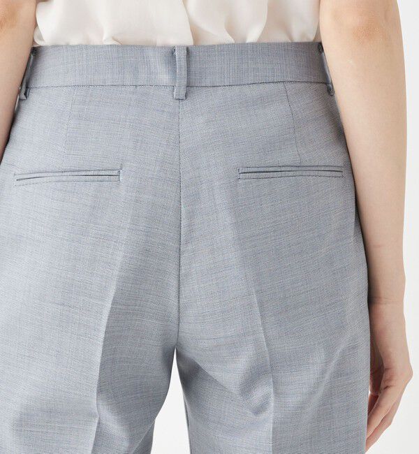 TOMORROWLAND collection「シャイニーピンポイント テーパードパンツ」|スラックス|