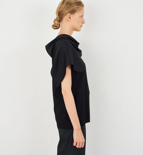 DES PRES「ファブリックコンビニット スカーフプルオーバー」|ニット・セーター|