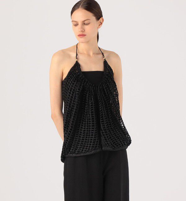 DES PRES「メッシュホイルプリント ホルターネックトップス」|キャミソール|