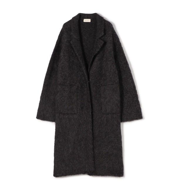 DES PRES「スーリーアルパカロングカーディガン」|テーラードジャケット|17 チャコールグレー