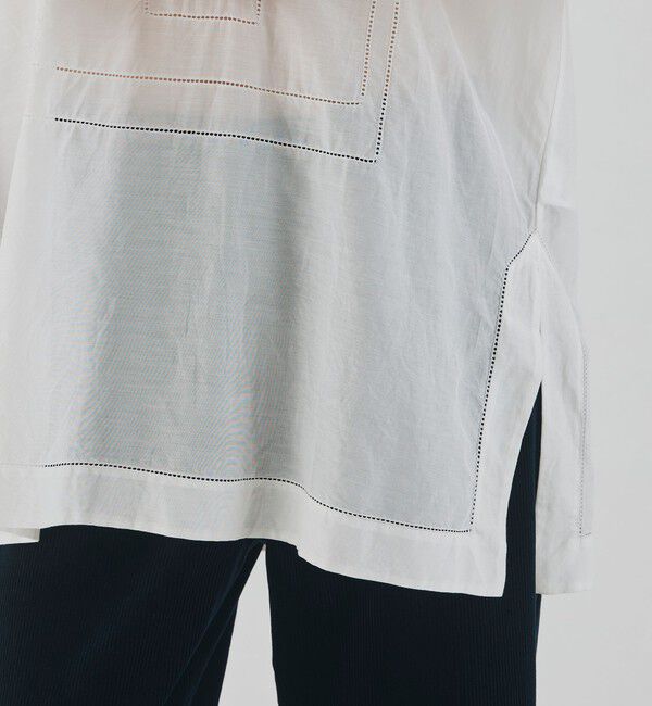 GALERIE VIE「ドロンワーク スタンドカラーシャツ」|シャツ・ブラウス|