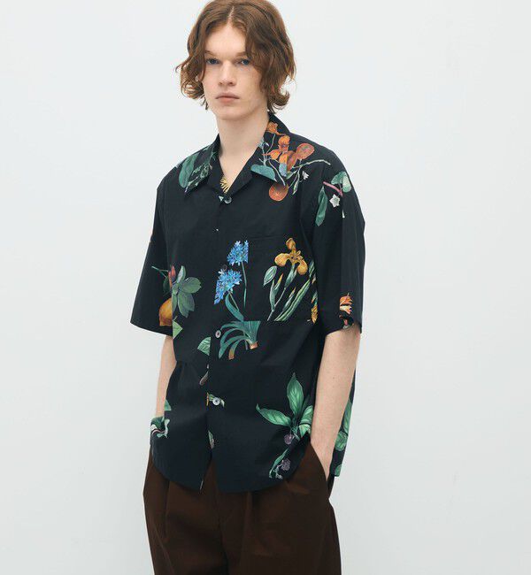 CABaN「CABaN コットン Green Showerプリント ハーフスリーブシャツ」|シャツ・ブラウス|