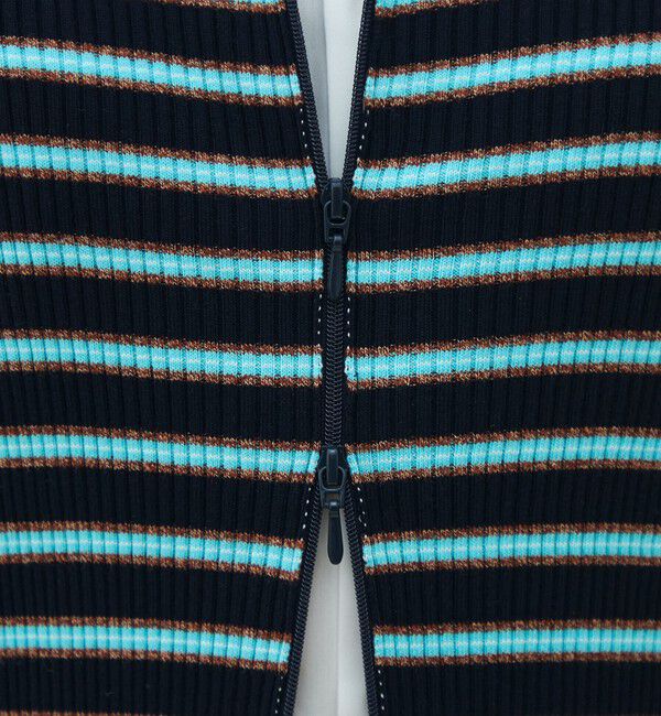 MACPHEE「コットンリブ ジップアップカーディガン」|カーディガン|