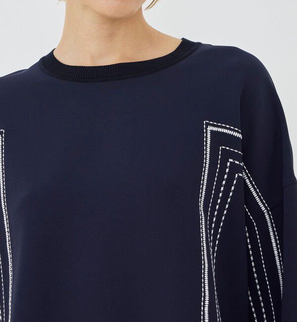 GALERIE VIE「【WEB先行予約】ダブルクロス クルーネックプルオーバー」|シャツ・ブラウス|