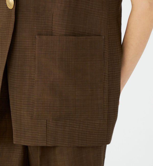 Ballsey「【WEB先行予約】レーヨンリネンブッチャー コクーンジレ」|ベスト・ジレ|