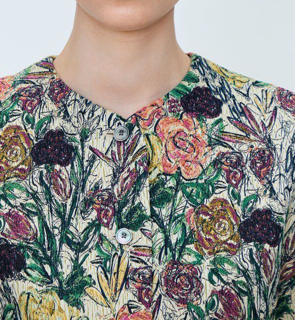 TOMORROWLAND collection「【WEB先行予約】ビンテージフラワージャカード ワイドスリーブジレ」|ベスト・ジレ|