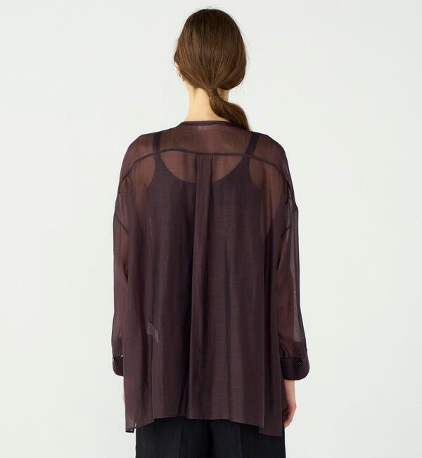 Ballsey「【WEB先行予約】セルロースポリエステルオーガンジー ランダムタックブラウス」|シャツ・ブラウス|