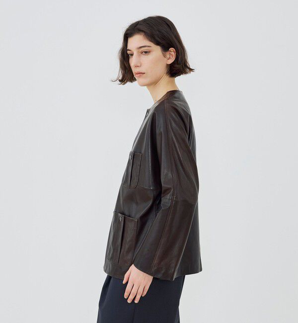 GALERIE VIE「ソフトグレインシープレザー ドルマンスリーブジャケット」|その他|