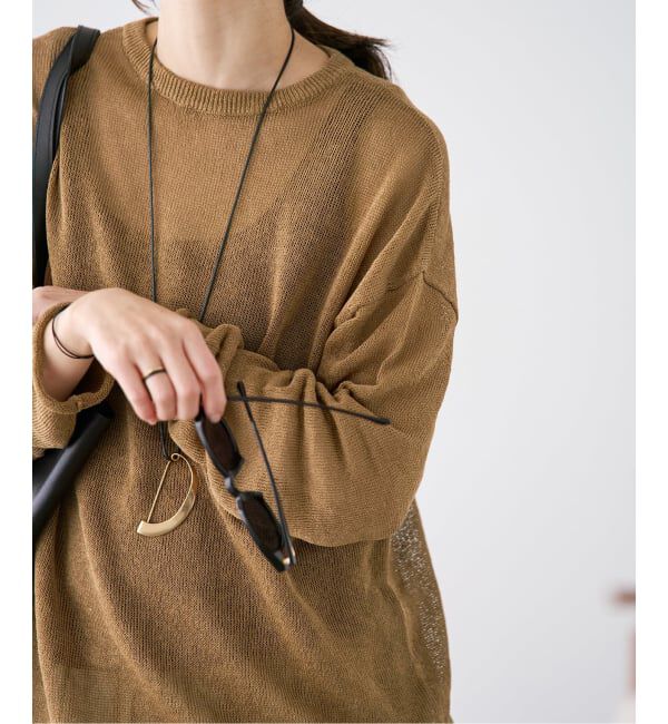 Plage「《予約》Linen/ny long プルオーバー」|ニット・セーター|