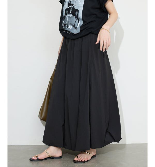 SLOBE IENA「ミニサッカーバルーンスカート」|スカート|ブラック