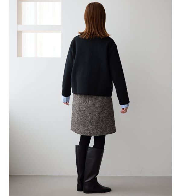 SLOBE IENA「《一部WEB・店舗限定カラーあり》ダブルフェイスニットジャケット」|カーディガン|