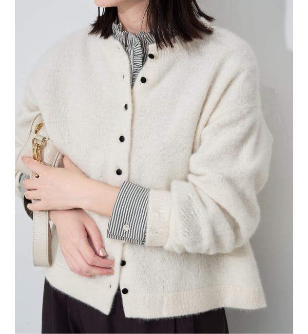 SLOBE IENA「フォックスアルパカカーディガン」|カーディガン|ホワイト