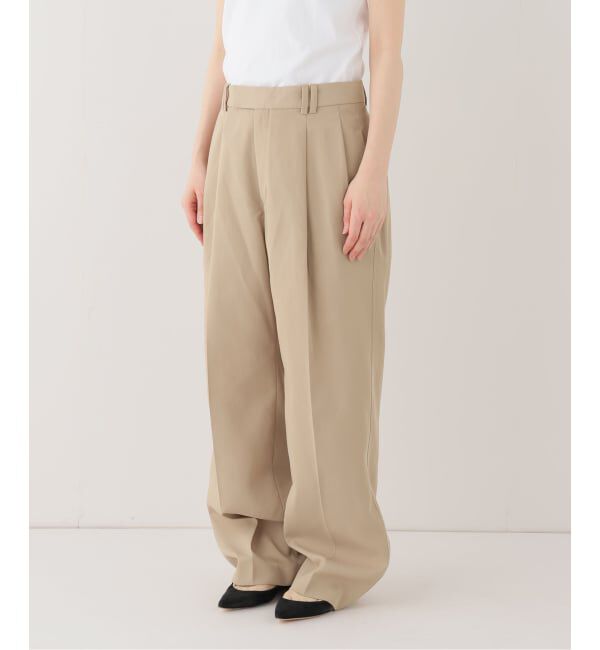 SLOBE IENA「《セットアップ対応可/WEBのみ4サイズ展開》撥水2タックチノパンツ」|チノ|