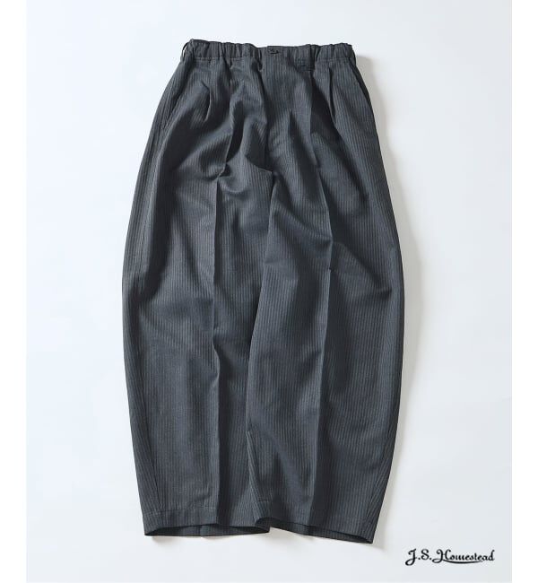 J.S.Homestead「J.S.Homestead / T/R/W ヘリンボーン インフレーション スラックス」|スラックス|グレーB