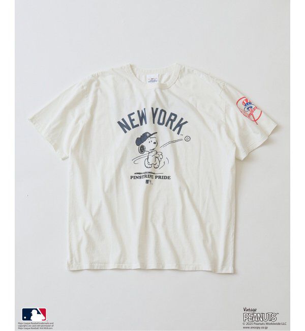JOURNAL STANDARD relume「PEANUTS 別注 MLB ベースボール プリントTシャツ」|Tシャツ・カットソー|ホワイト