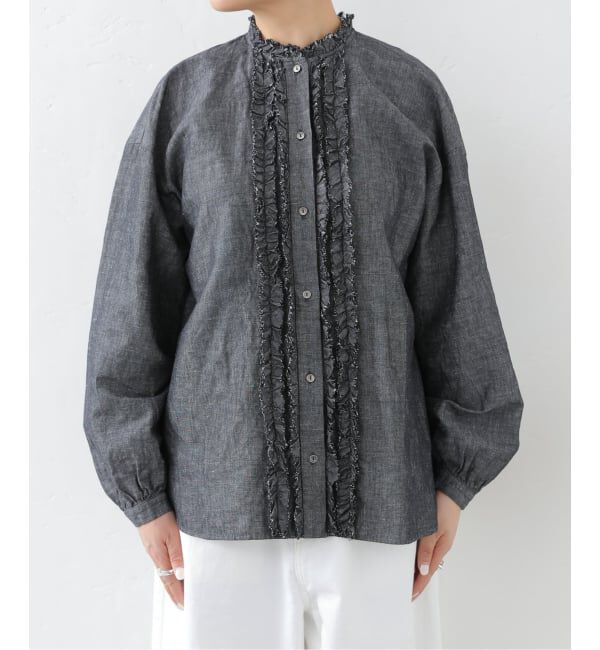 journal standard luxe「《追加》CLシャンブレー フリルブラウス」|シャツ・ブラウス|