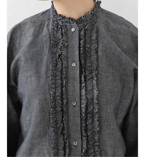 journal standard luxe「《追加》CLシャンブレー フリルブラウス」|シャツ・ブラウス|