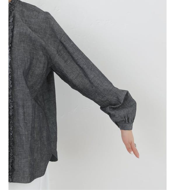 journal standard luxe「《追加》CLシャンブレー フリルブラウス」|シャツ・ブラウス|