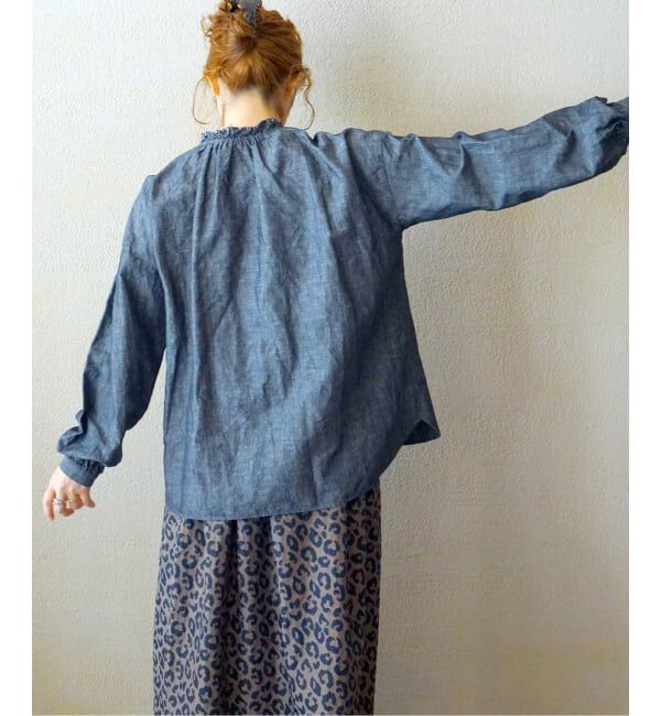 journal standard luxe「《追加》CLシャンブレー フリルブラウス」|シャツ・ブラウス|