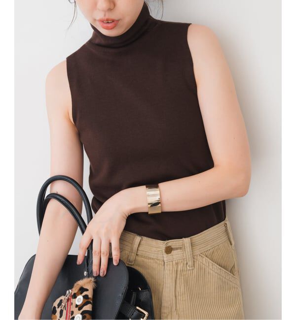 Spick and Span「《手洗い可》シルク混アメスリタートルネック」|ニット・セーター|ブラウン