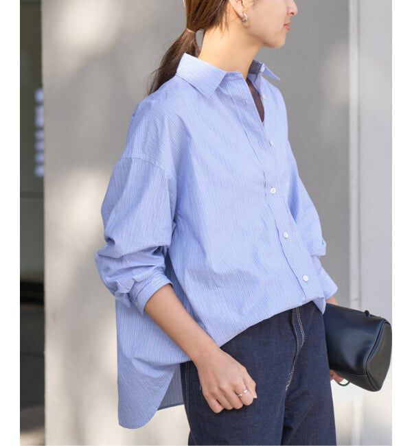 FRAMeWORK「BLUE STRIPE オーバーシャツ」|シャツ・ブラウス|