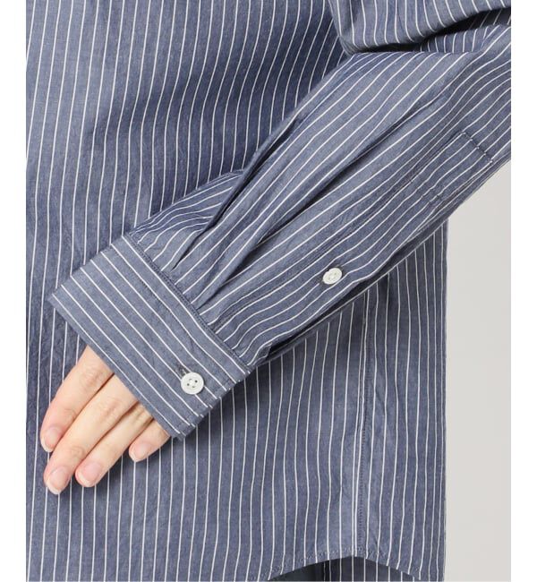 FRAMeWORK「BLUE STRIPE オーバーシャツ」|シャツ・ブラウス|