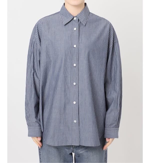 FRAMeWORK「BLUE STRIPE オーバーシャツ」|シャツ・ブラウス|