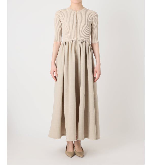 NOBLE「《追加予約・新色》フロントジップドッキングワンピース」|ワンピース|