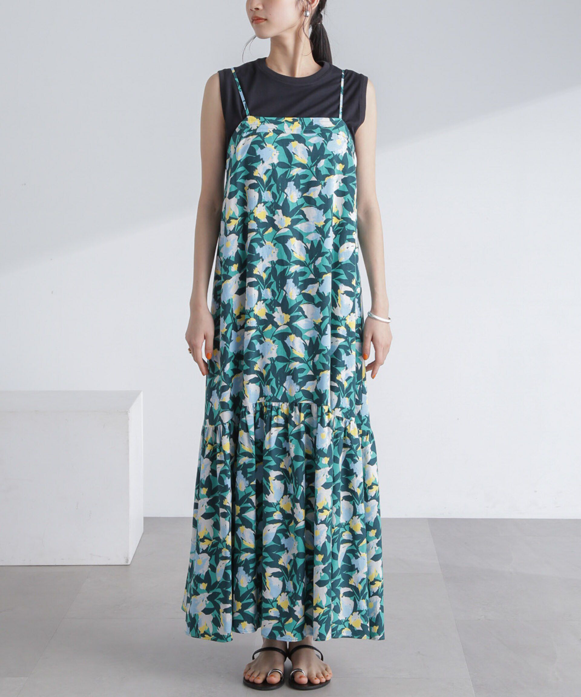 nano･universe「ボタニカルプリントキャミワンピース」|ワンピース|