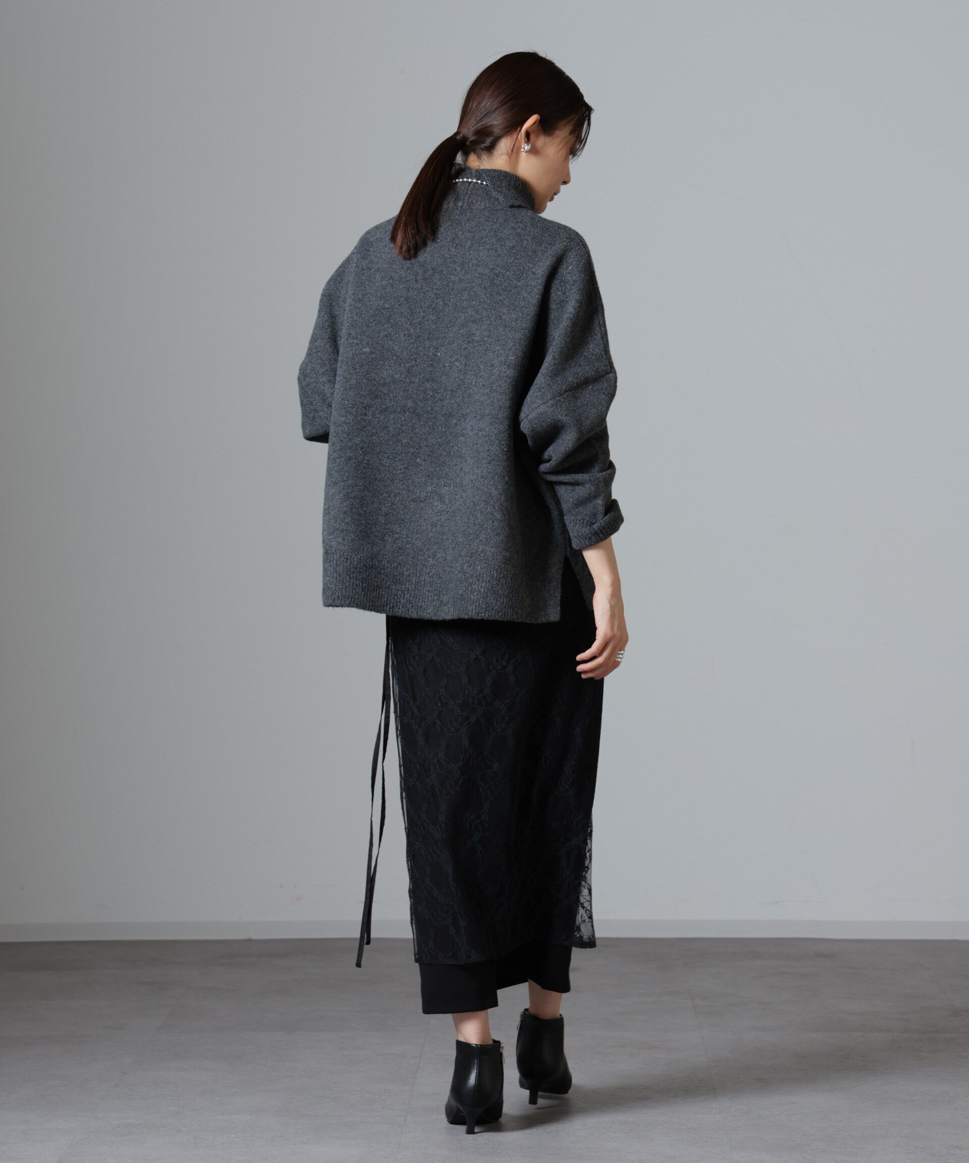 nano･universe「レースエプロンセットスカート」|スカート|