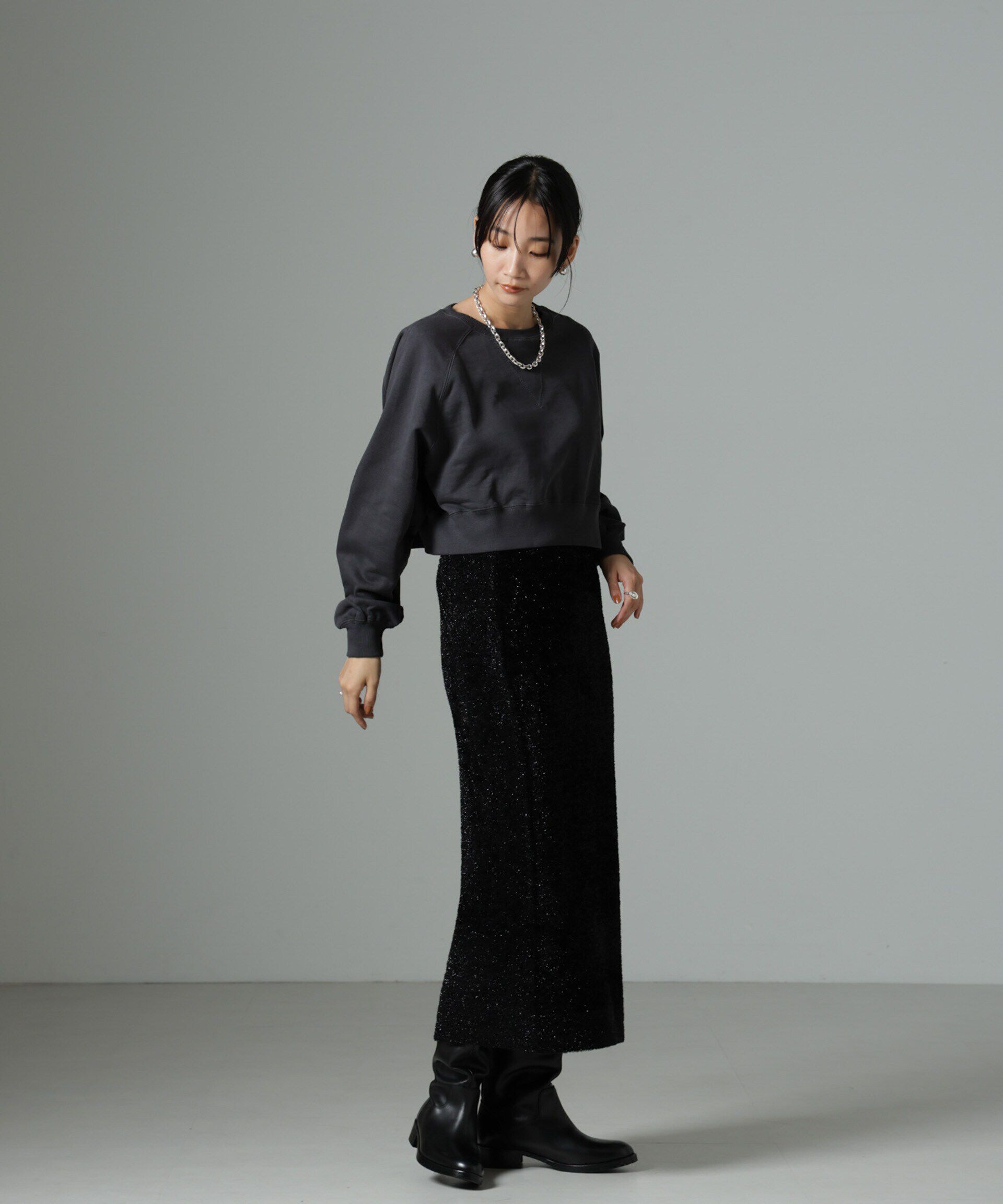 nano･universe「ショートスウェットプルオーバー」|Tシャツ・カットソー|