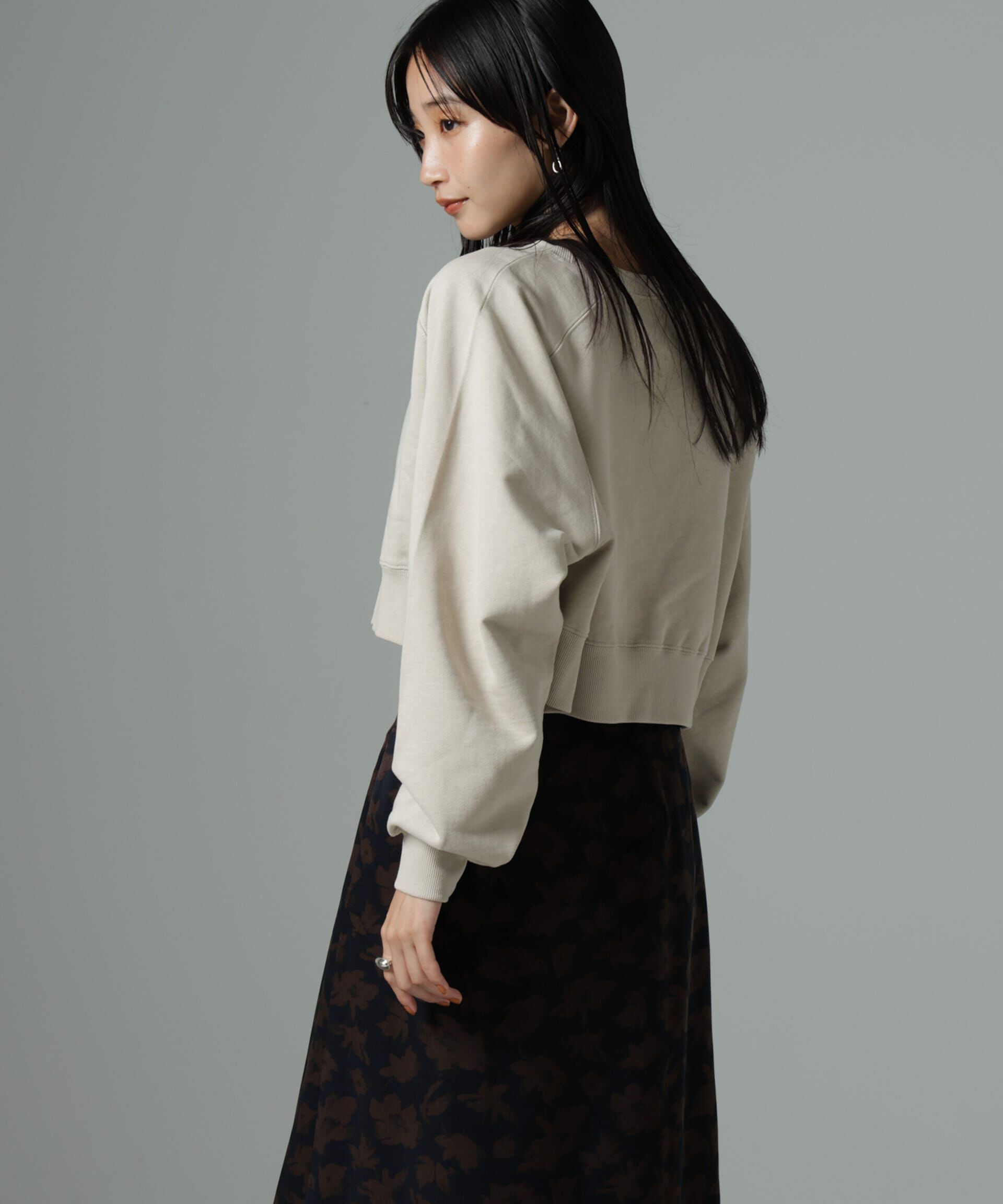 nano･universe「ショートスウェットプルオーバー」|Tシャツ・カットソー|