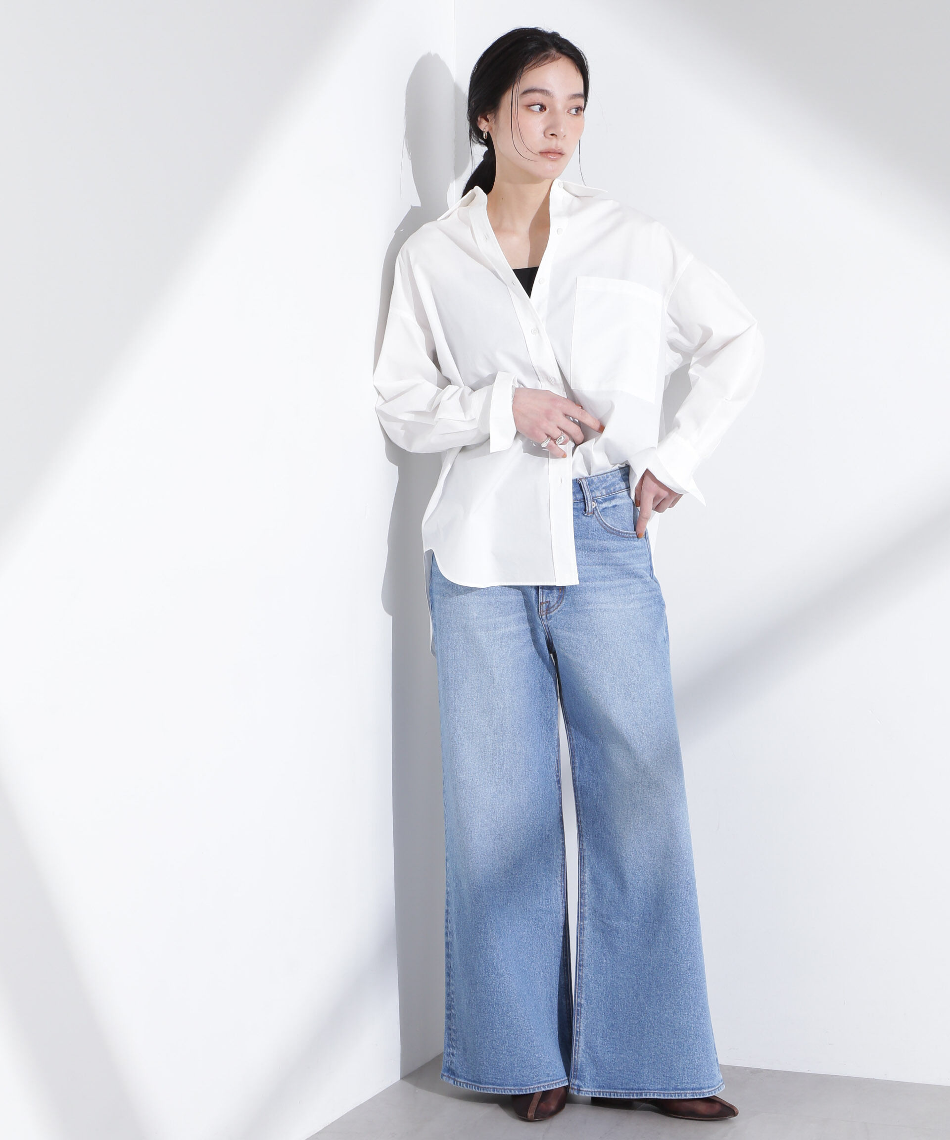 nano･universe「「MC」&rdquo;TIMELESS　WARDROBE&rdquo;ワイドフィットデニム」|チノ|