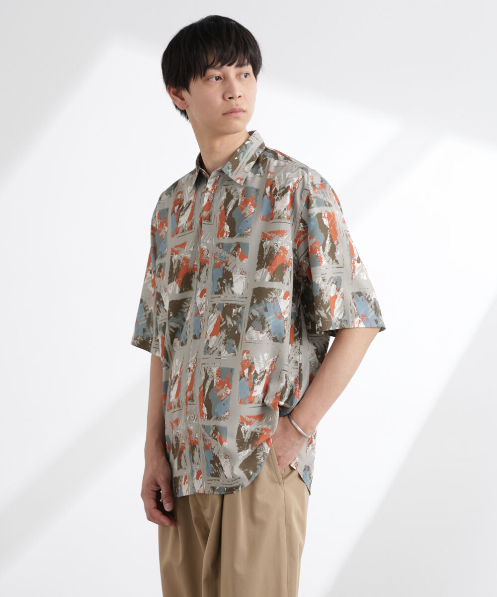nano･universe「アート柄シャツ 半袖」|シャツ・ブラウス|