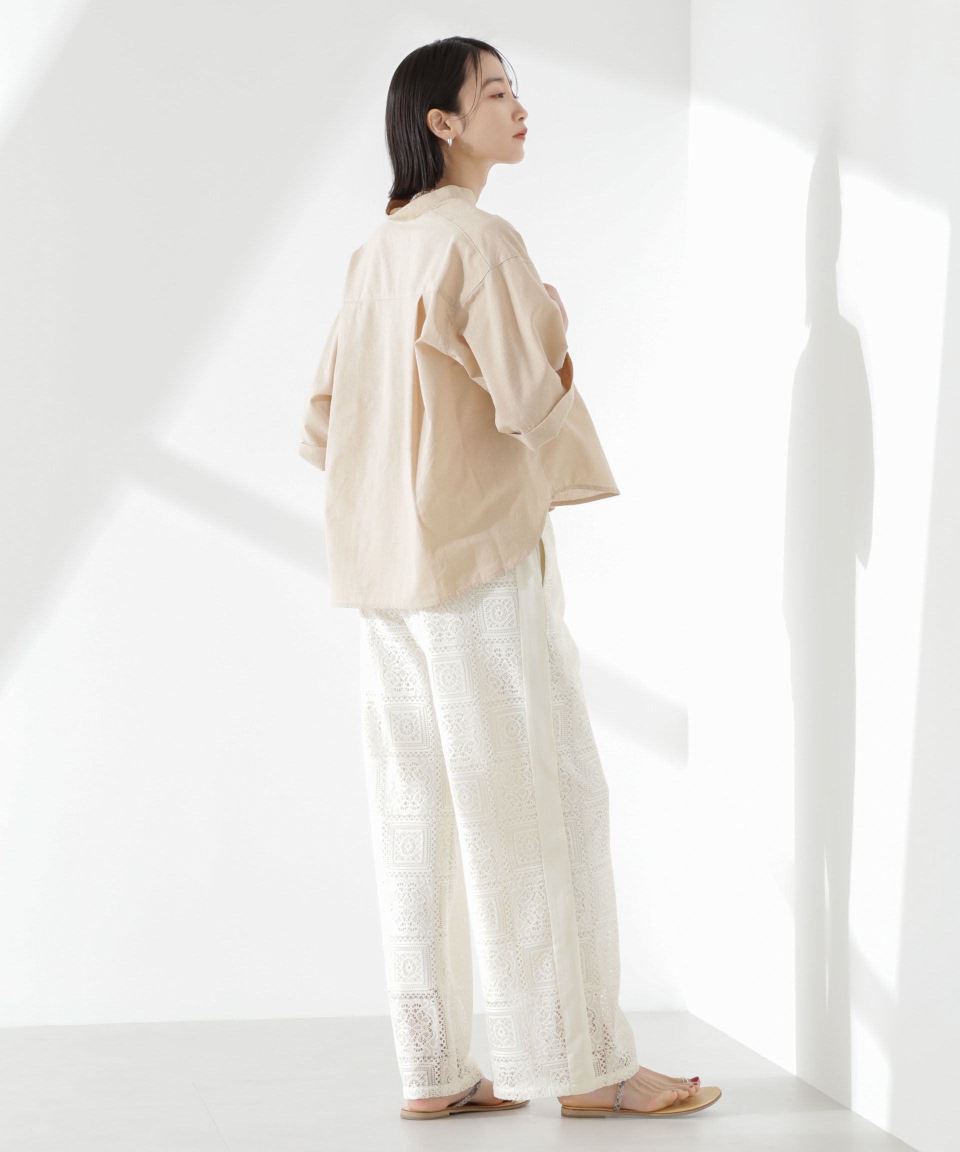 nano･universe「サイド切り替えレースパンツ」|チノ|